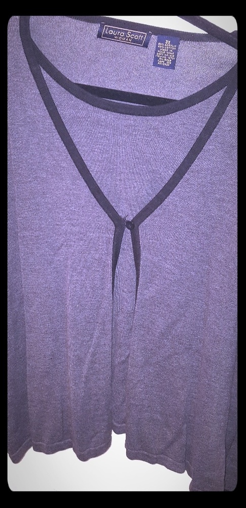 Mock two piece cardigan